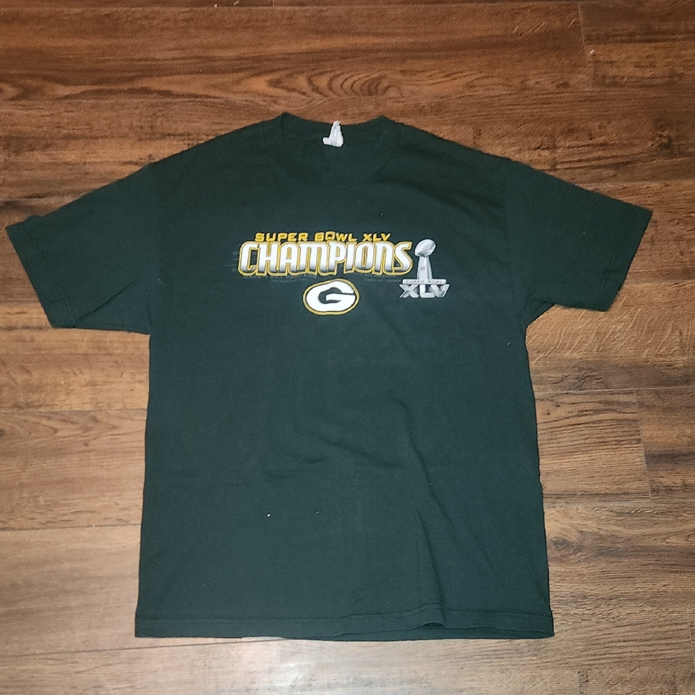Men Green Bay Packers Super Bowl XLV Champions T-Shirt - Black